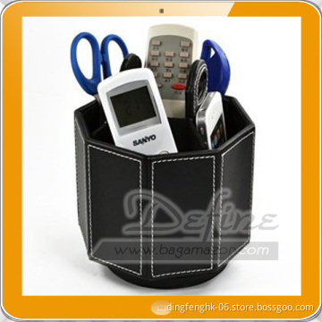 PU Leather Rotatable Organizer Holder for Cellphone Remote Control